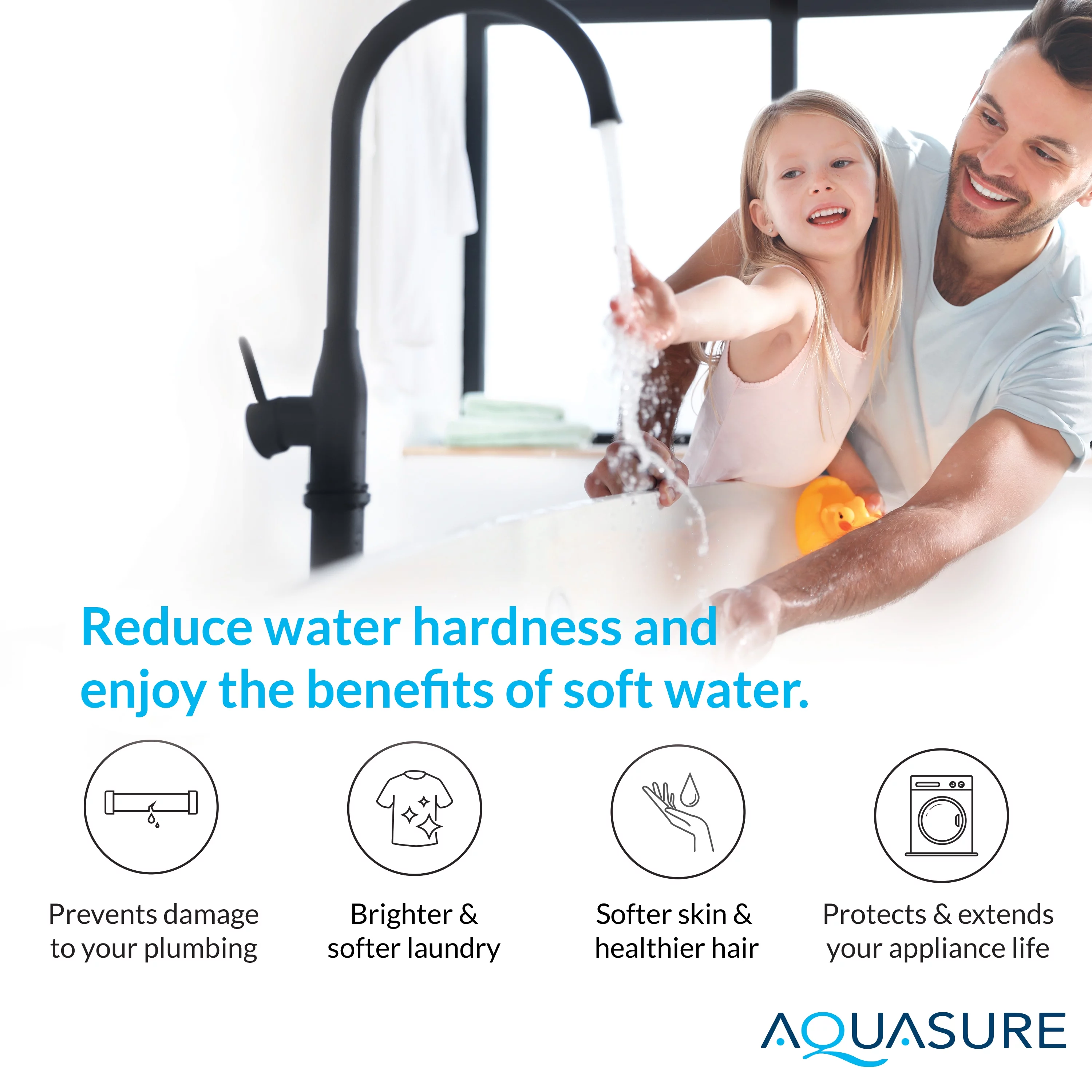 Aquasure Whole House Water Softener/Reverse Osmosis Drinking Water Filter Bundle (64,000 Grains)