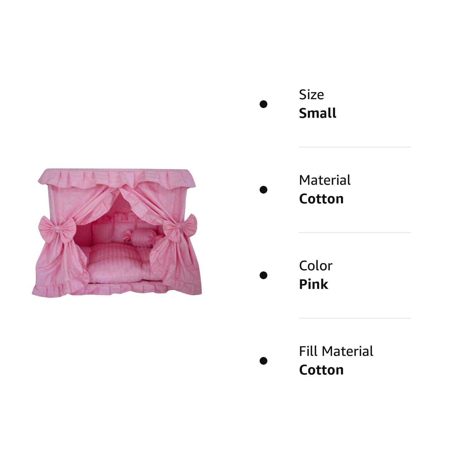 Princess Pink Pet Dog Handmade Bed House+1 candy Pillow - Pet Supplies online store