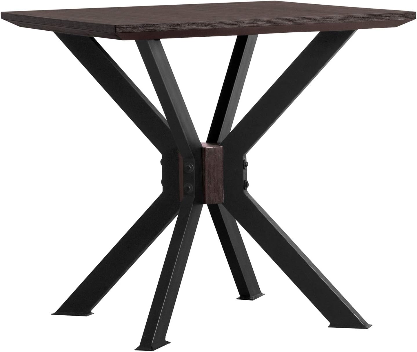 Armen Living Pirate Modern Acacia Wood End Table, 23.6