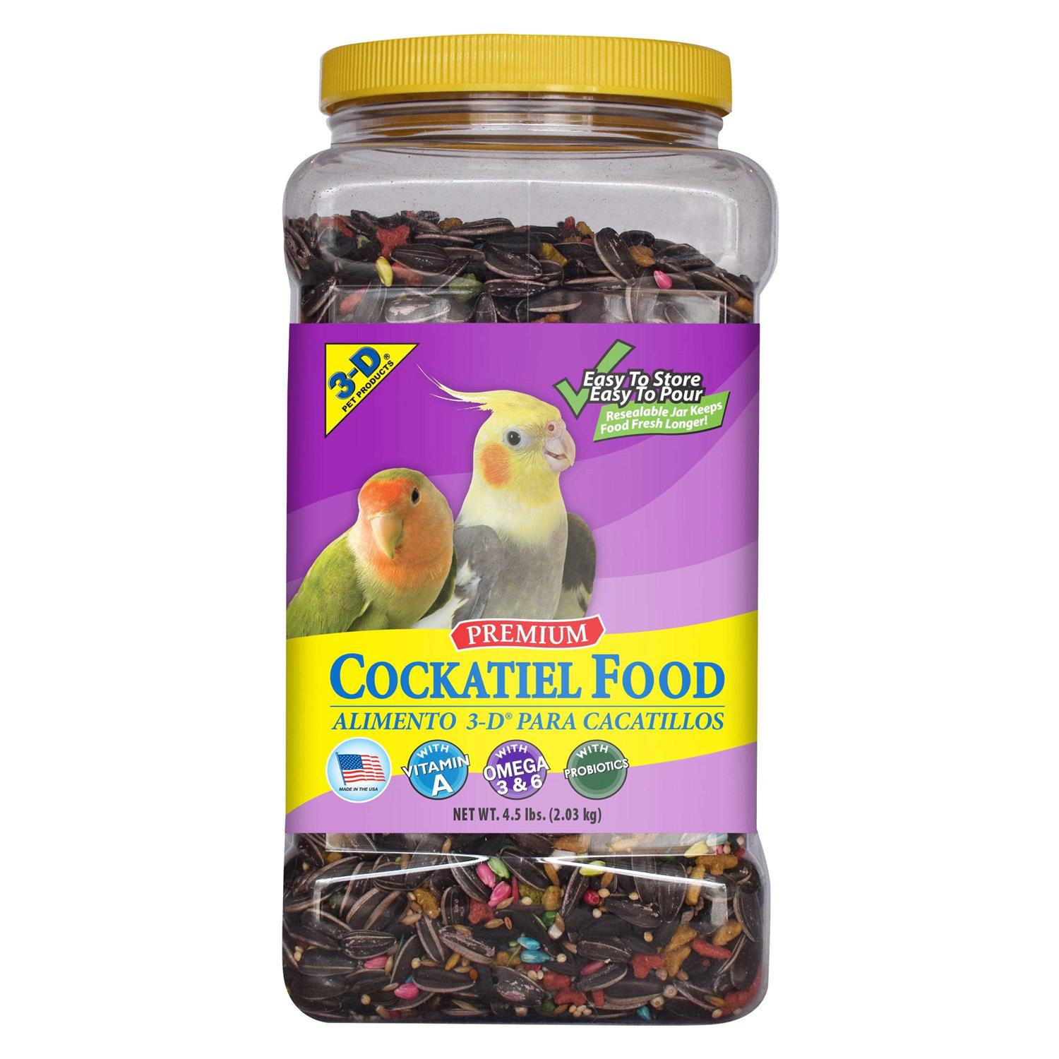 3-D Pet Products Premium Cockatiel Food - Pet Supplies online store