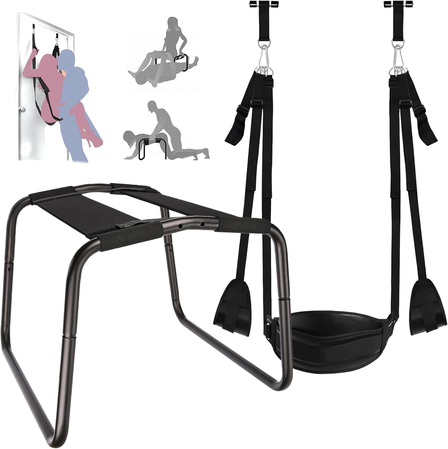 2 in 1 Adjustable Folding Chair Portable Posture Assist Chair Couples Stool Multifunction Detachable Stool Elastic Waterproof Furniture for Bedroom Bathroom C612-8
