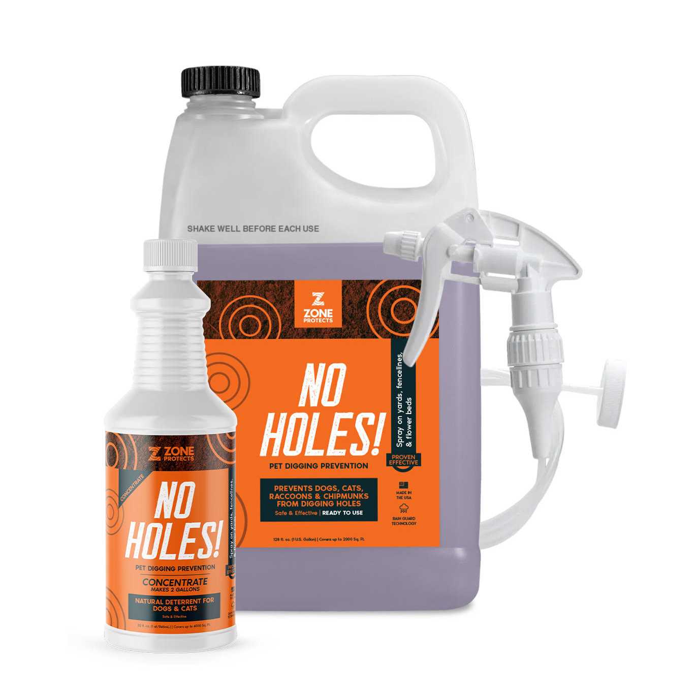 Zone Protects No Holes! Dog Digging Prevention Gallon + Concentrate - Pet Supplies online store