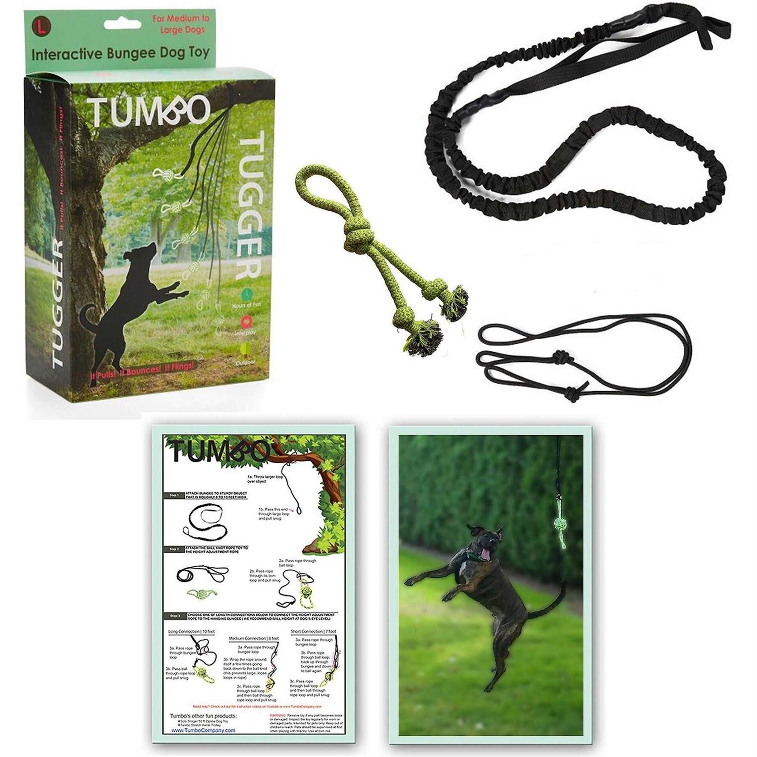 Tumbo Tugger Outdoor Hanging Bungee Dog Toy Large - Pet Supplies online store