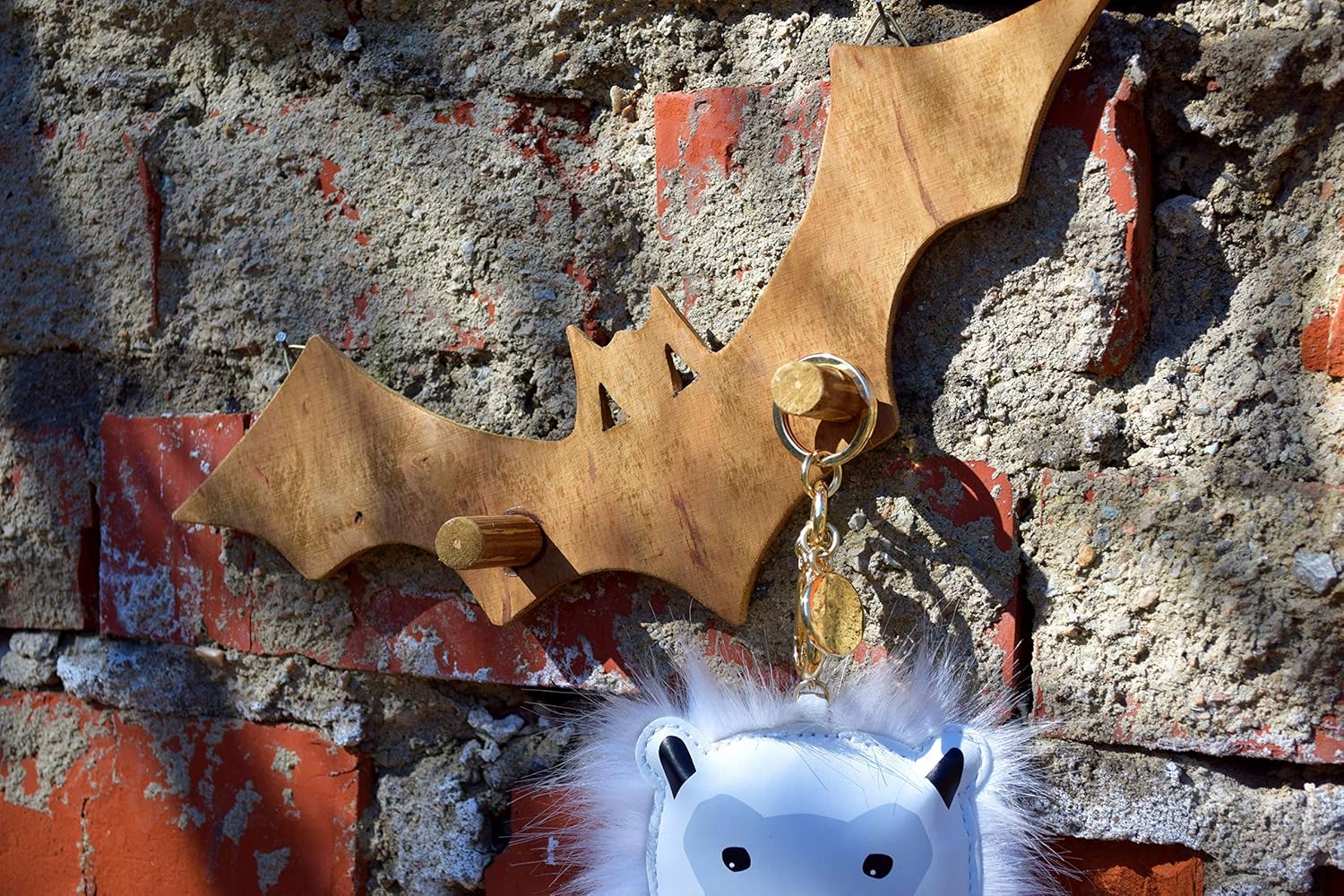 Bat Wood Hooks Coat Hook Hangers Clothing Racks Halloween Decor Goth Gift Boys Nursery AnimalWall Key Holder Decor Children's Wardrobe Kids