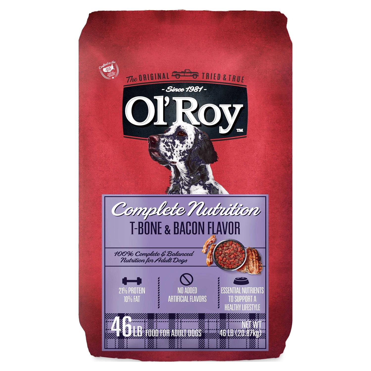 Ol Roy Complete Nutrition T-Bone & Bacon Flavor Dry Dog Food - Pet Supplies online store