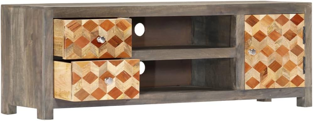 Dresser TV Cabinet, Bedroom, Living Room Storage Drawer Unit, Media Entertainment Center Console Table, Entertainment Cabinet, TV Cabinet Grey 47.2