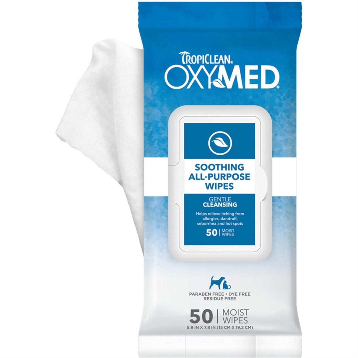 Tropiclean OxyMed Soothing Allergy Relief Wipes - Pet Supplies online store