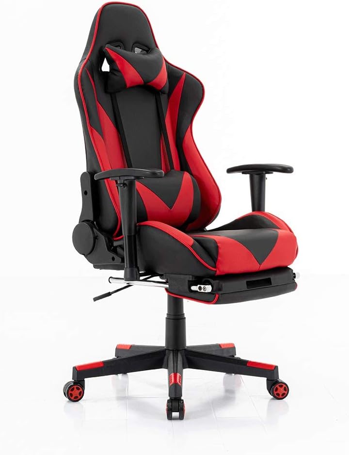 Gaming Chair Safe Office Chair Ergonomic Leather Comfortable Chair for Game Computer Chairs(Color:White-Dinosaur Doodle4), DNSS-0926