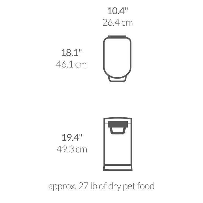 simplehuman Medium Stainless Steel Pet Food Storage Can - Pet Supplies online store