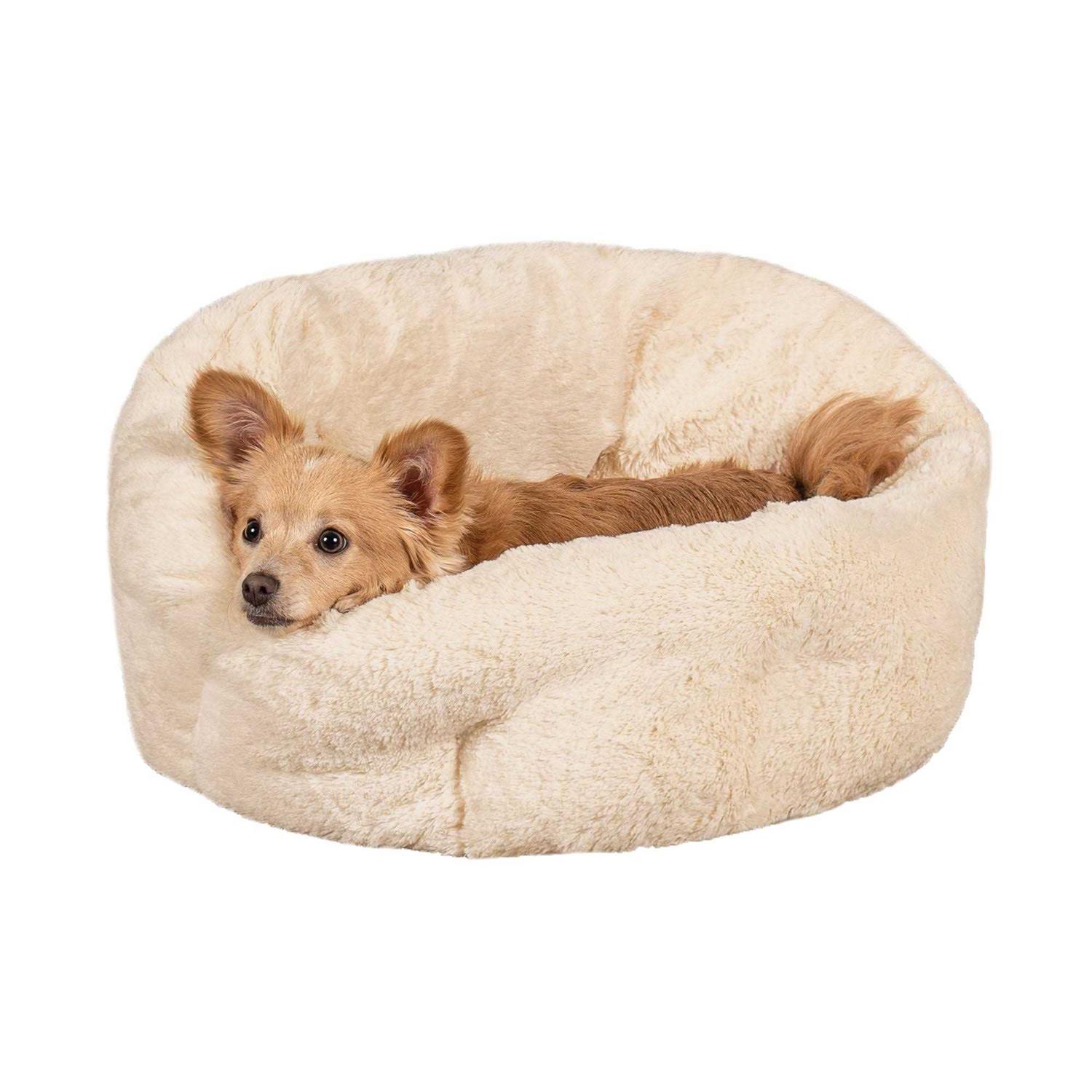 FurHaven Luxury Fur Warming Hi-Lo Cuddler Bed - Pet Supplies online store