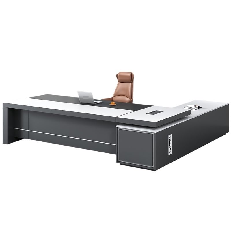 Ergo Desk Simple and Modern Boss Desk Suitable for Company Office, Executive Manager Office, President Desk, Executive Desk Office Furniture Deask(160 * 80 * 75cm)