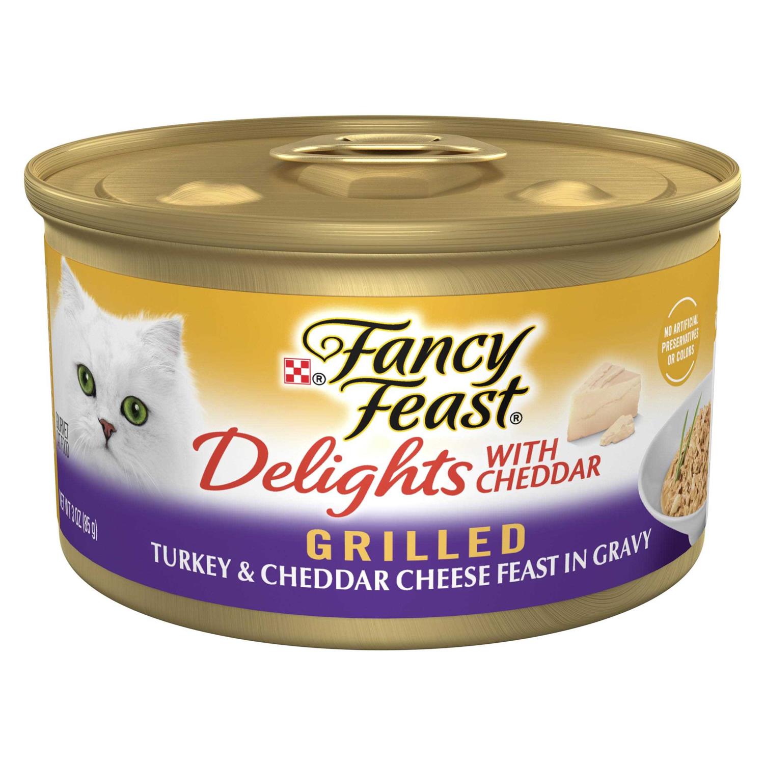 Fancy Feast Gravy Delights Grilled Cheddar Cheese Wet Cat Food - Pet Supplies online store