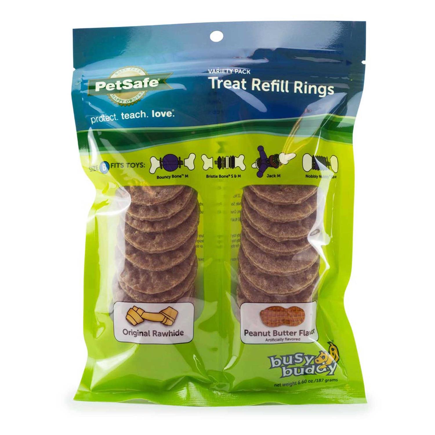 Busy Buddy Rawhide Treat Rings - Pet Supplies online store