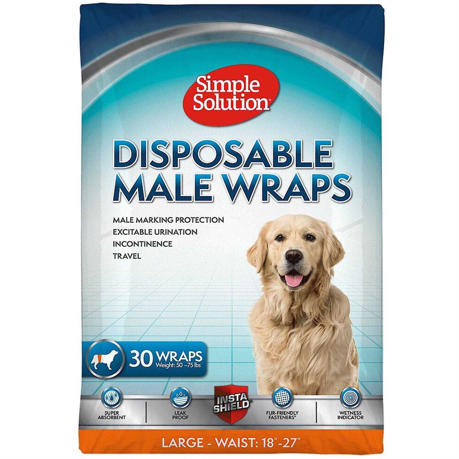 Simple Solution Disposable Male Wraps - Pet Supplies online store