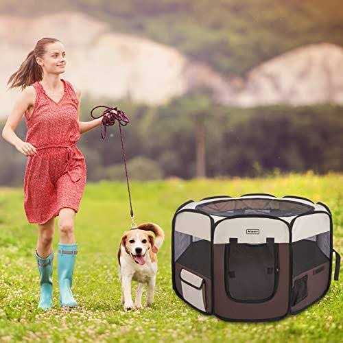 Aliparr Portable Pet Playpen,Dog Playpen Foldable Pet Exercise Pen Tents for Dogscatsrabbitspets,Cat Playpen Indooroutdoor Travel Camping Use - Pet Supplies online store