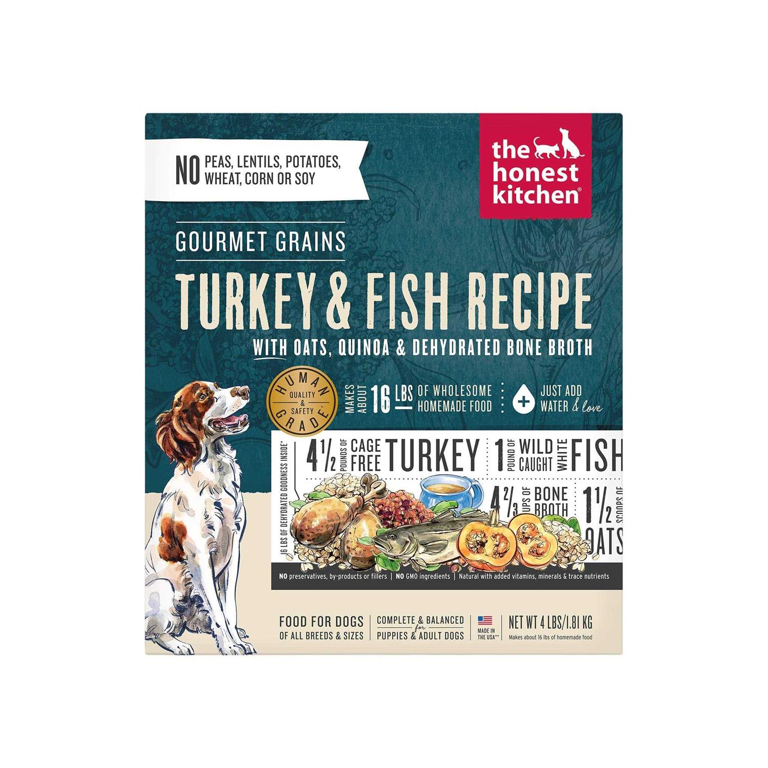 The Honest Kitchen Gourmet Grains Turkey & Fish Dehydrated Dog Food - Pet Supplies online store