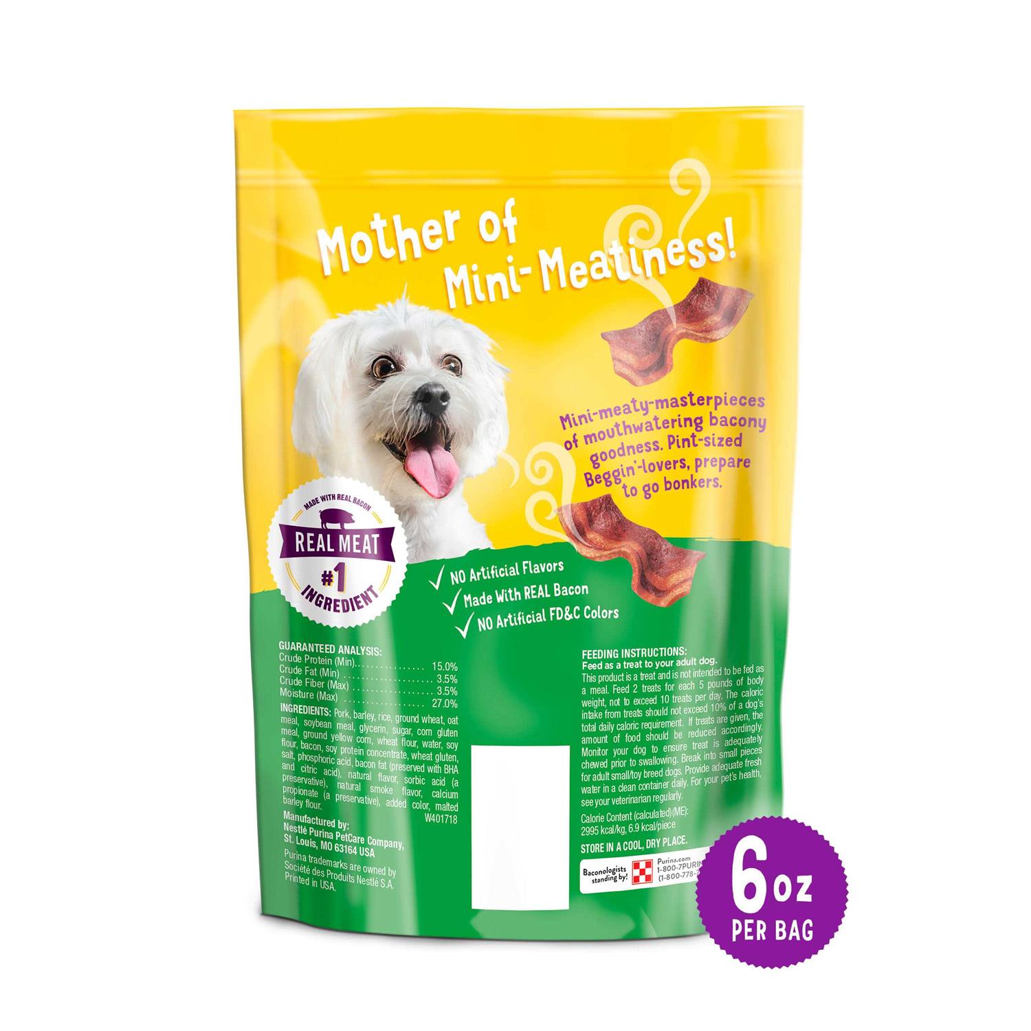 Purina Beggin' Littles Bacon Dog Treats - Pet Supplies online store