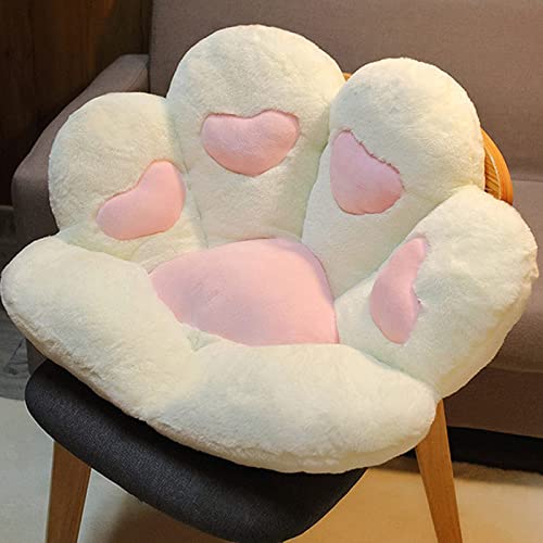 Cute Chair Cushion Rabbit Computer Gaming Seat Cushion Soft Chair Pads Kawaii Chair Plush Pillow with Backrest Non-Slip for Gamer Home Decor
