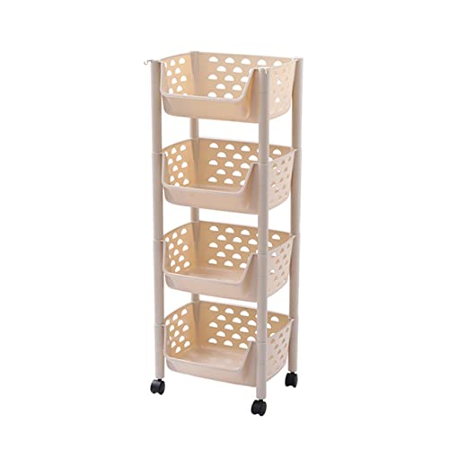 Kitchen Storage Rack Kitchen Vegetable Basket Rack Floor Multi-Layer Vegetable Fruit and Vegetable Toy Storage Cabinet Storage Basket Home Cart Storage Shelves (Color : C-4 Layers) (C 4 Layers)