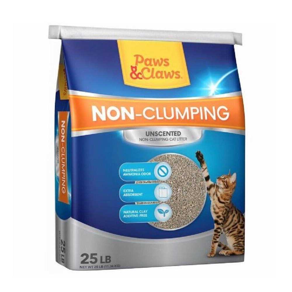 Paws & Claws Non-Clumping Unscented Clay Cat Litter - Pet Supplies online store