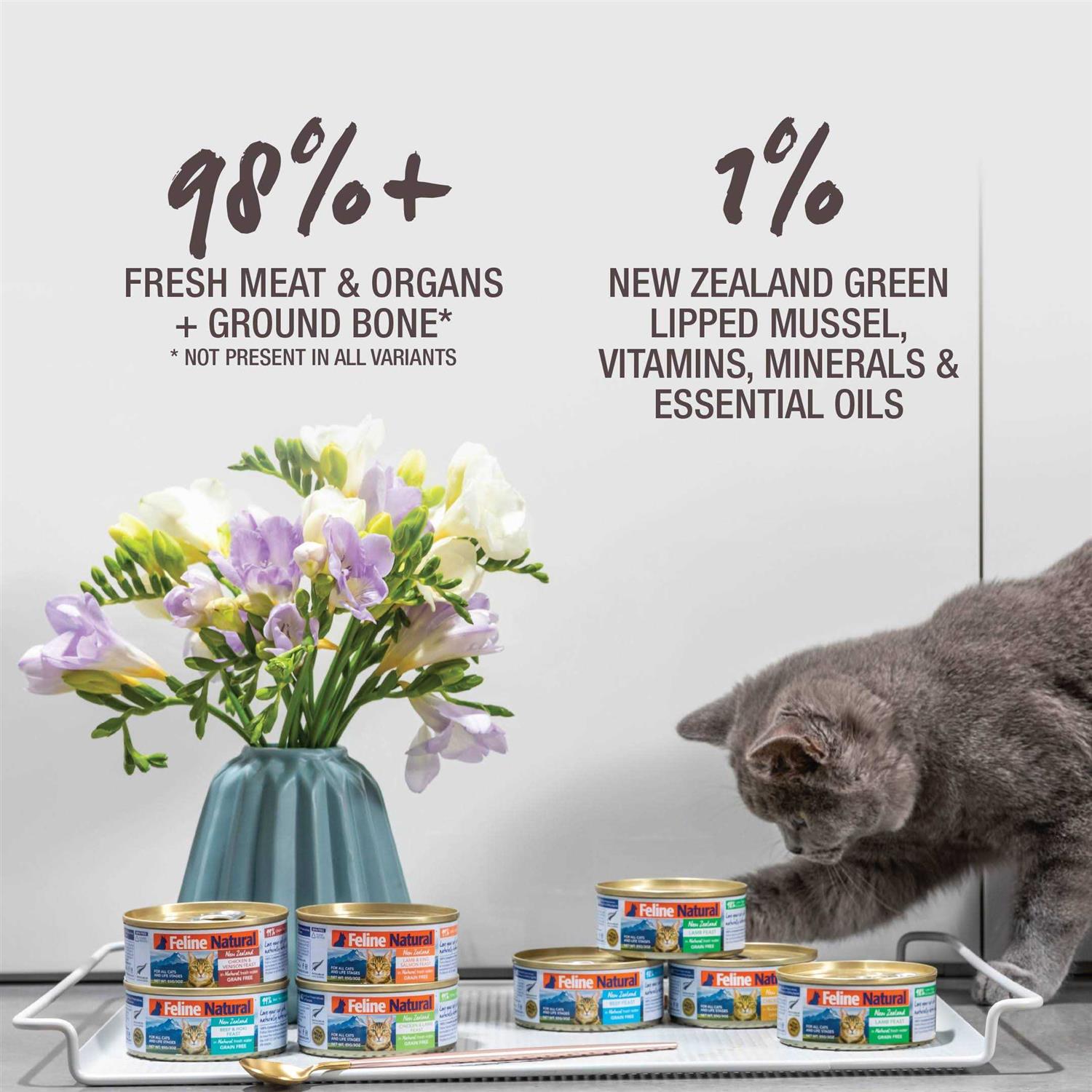 Feline Natural Canned Chicken & Lamb Feast Cat Food - Pet Supplies online store