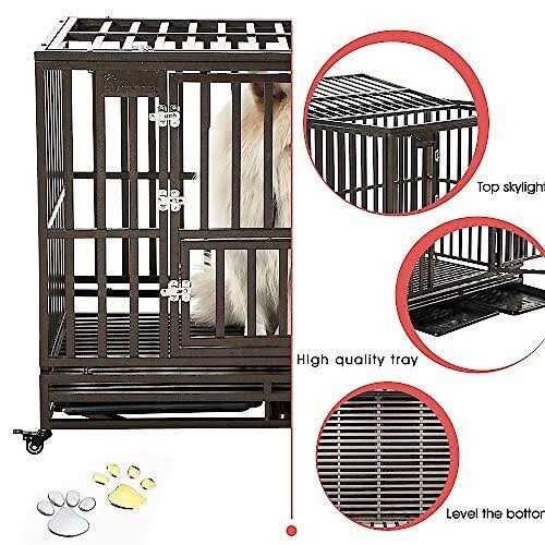 SMONTER Heavy Duty Strong Metal I Shape Dog Crate - Pet Supplies online store