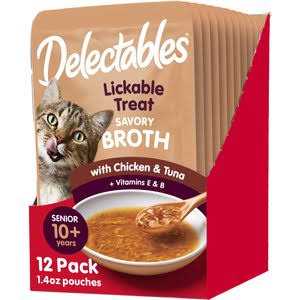 Hartz Delectables Stew Senior Chicken & Tuna Lickable Cat Treats - Pet Supplies online store