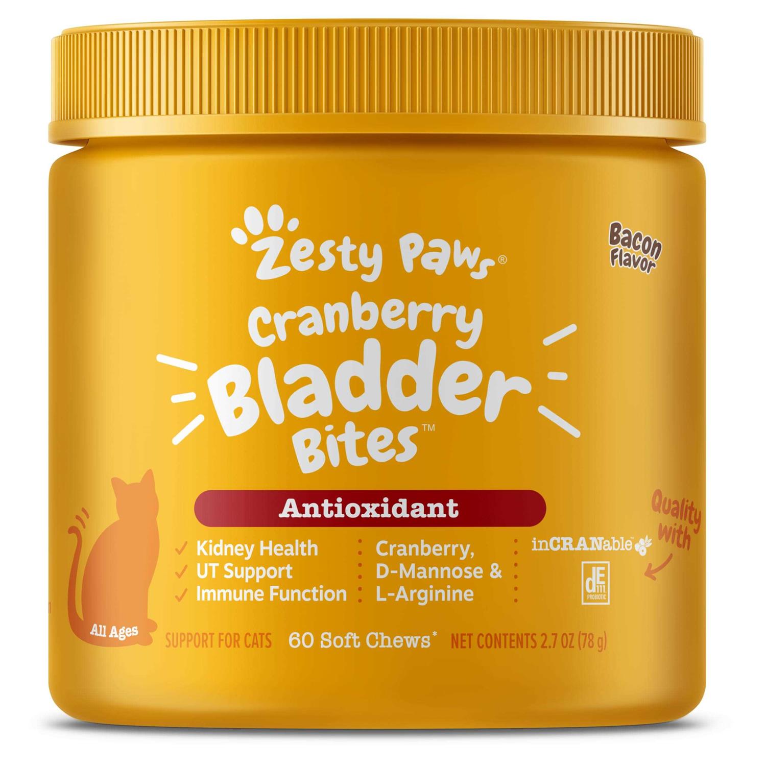 Zesty Paws Cranberry Bladder Bites for Cats Kidney & Urinary Tract Health - Pet Supplies online store