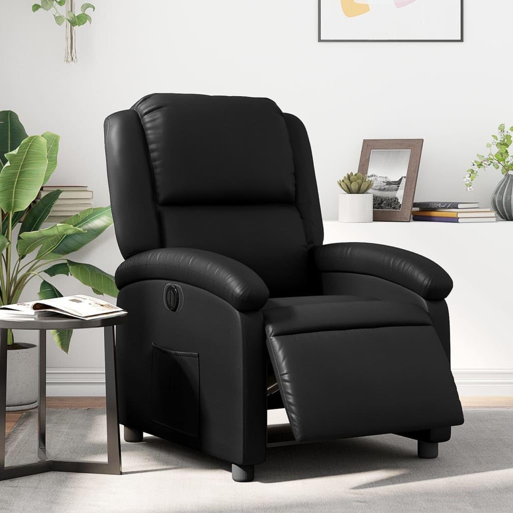 Electric Recliner Chair,Single Sofa,Living Room Chair,Office Chair,Computer Chair,Home Theater Sofa,Leisure Chair,Reading Chair,for Living Room,Bedroom,Study,Black Faux Leather