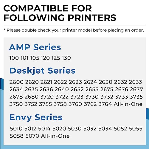 Penguin 65XL Ink Cartridges for HP 65 XL for Printers DeskJet 2600 2622 2624 2636 3700 3722 3750 3752 3755 3772 2652 2680 envy 5055 5052 5010 Replacement High Yield hp65 Black/Tri-color Combo Pack