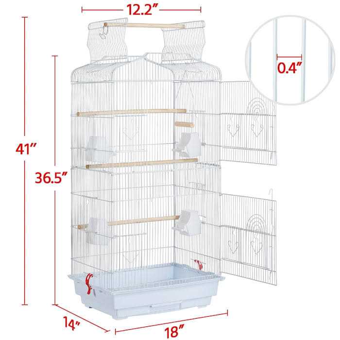 Topeakmart Open Top Metal Bird Cage - Pet Supplies online store