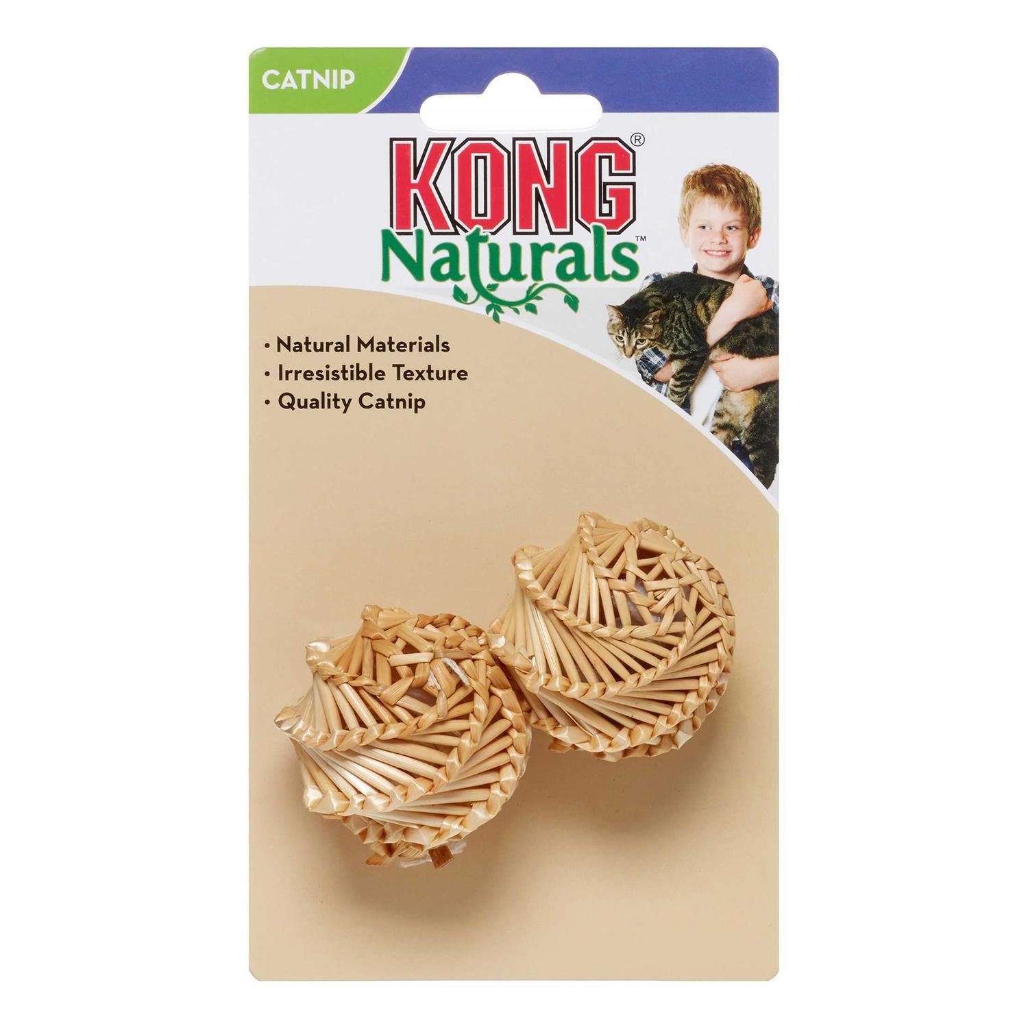 KONG Naturals Straw Balls Cat Toy, Straw Balls, 2-pack - Pet Supplies online store