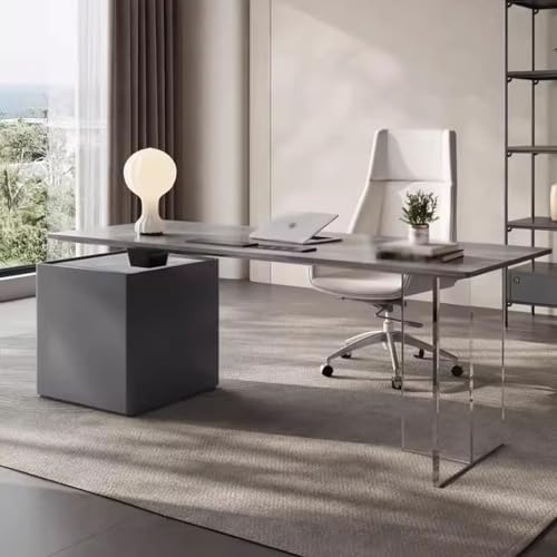 CHICKEN Computer Desk Home Small Apartment Minimalist Slate Study Desk Desk Modern Minimalist Company Office Computer Desk Standing Desk(160 * 70 * 75cm)