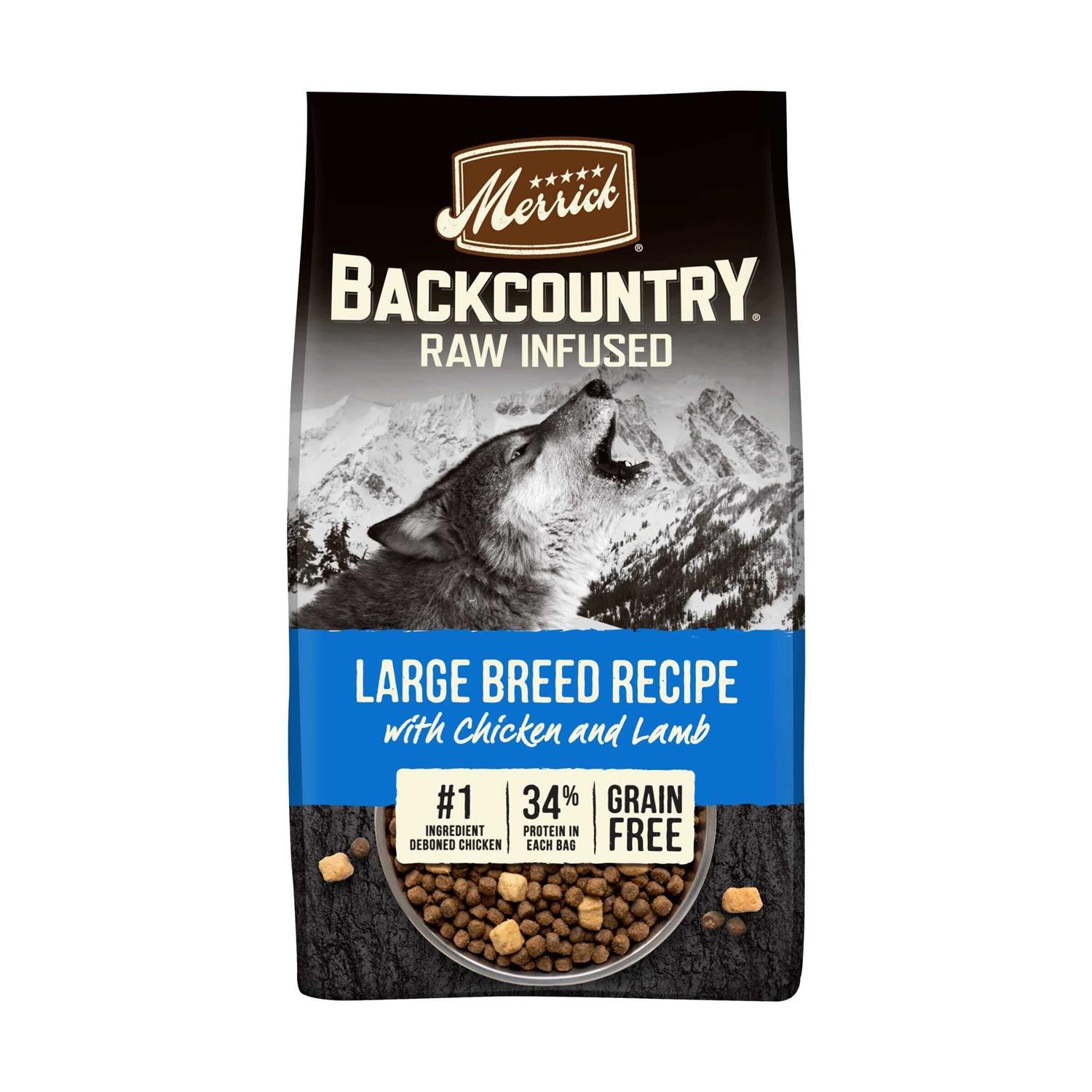 Merrick Backcountry Raw Infused Grain Free Dry Dog Food Large Breed Recipe - Pet Supplies online store