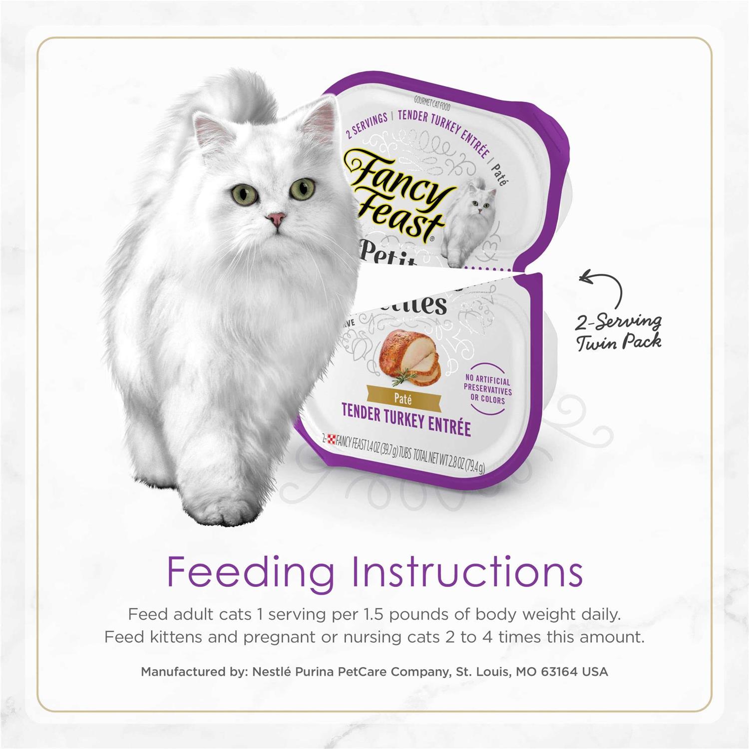 Fancy Feast Petites Pate Tender Turkey Entree Wet Cat Food - Pet Supplies online store