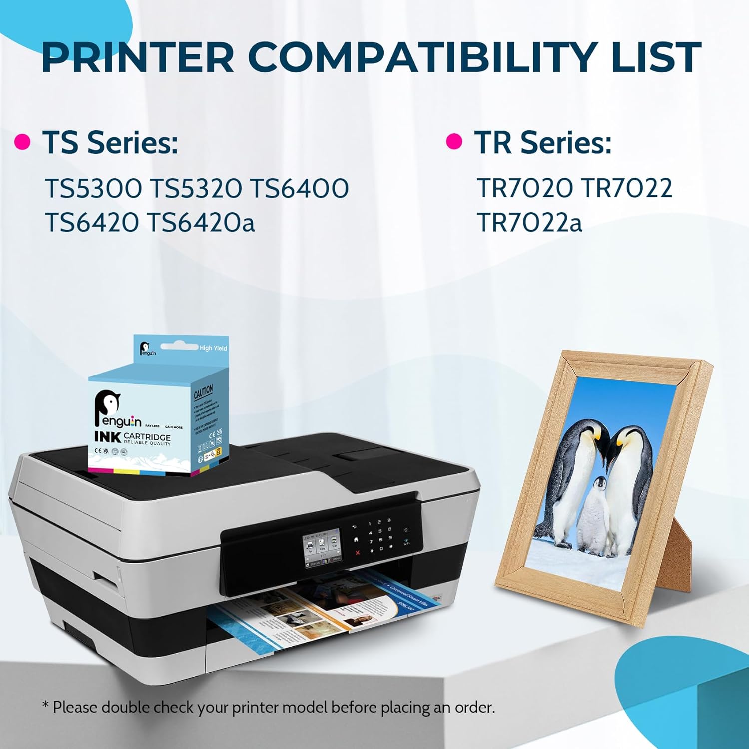 Penguin 260XL Ink Cartridges for Canon Printers PIXMA TS5320 TS6420 TS6400 TS5300 TR7022 TR7020 Remanufactured High Yield 260 XL 2 Black Combo Pack