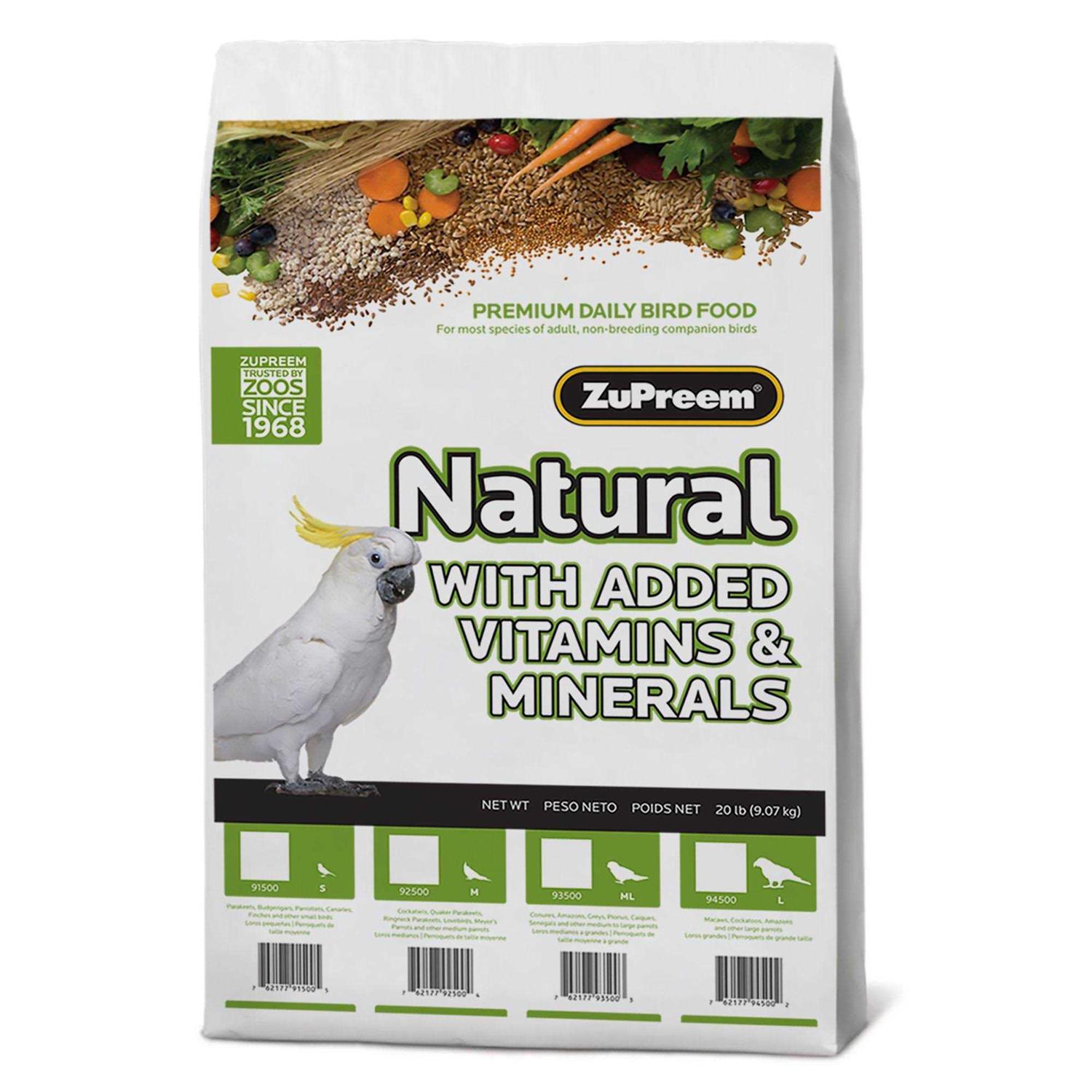 Zupreem Natural Bird Food - Pet Supplies online store