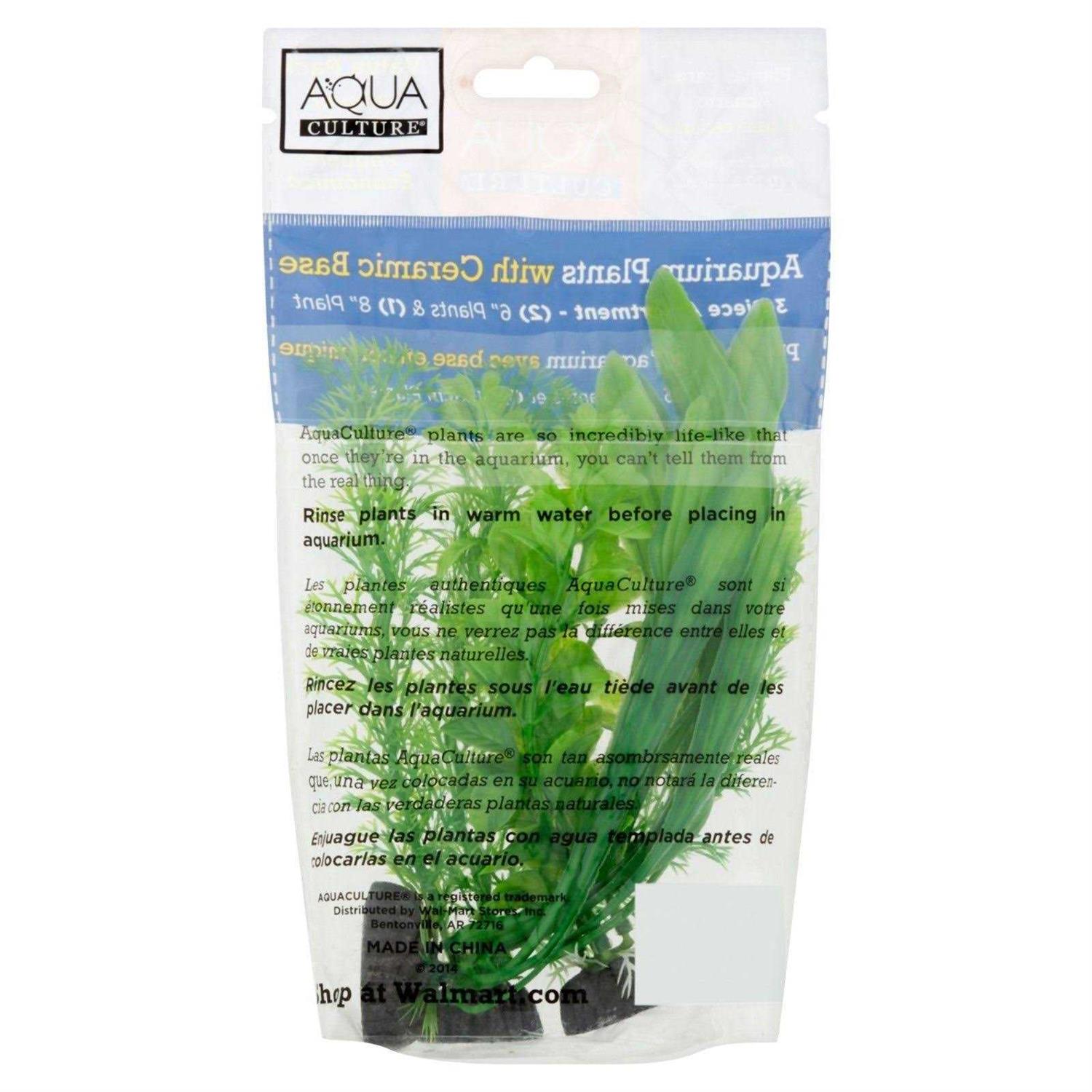 Aqua Culture Aquarium Plants 3 Count - Pet Supplies online store