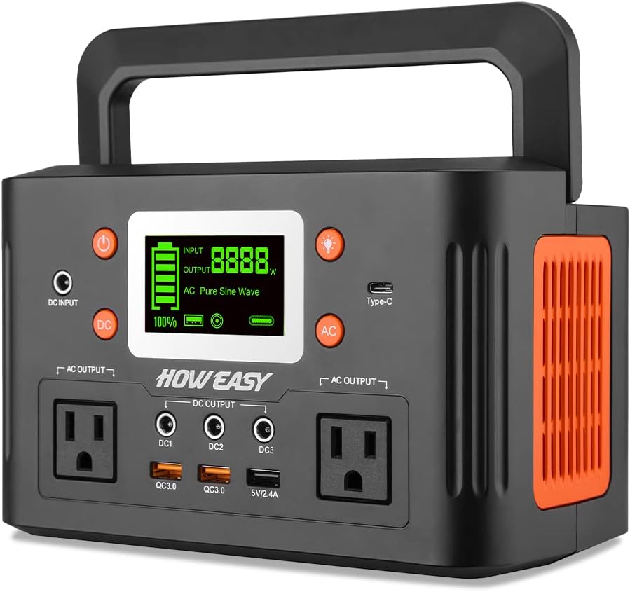 HOWEASY 178Wh Portable Power Station.48000mAh Solar Generator(Solar Panel Not Included) with 110V AC Power Socket Backup Power Supply, Suitable for CPAP, Outdoor Camping Travel Home Emergency