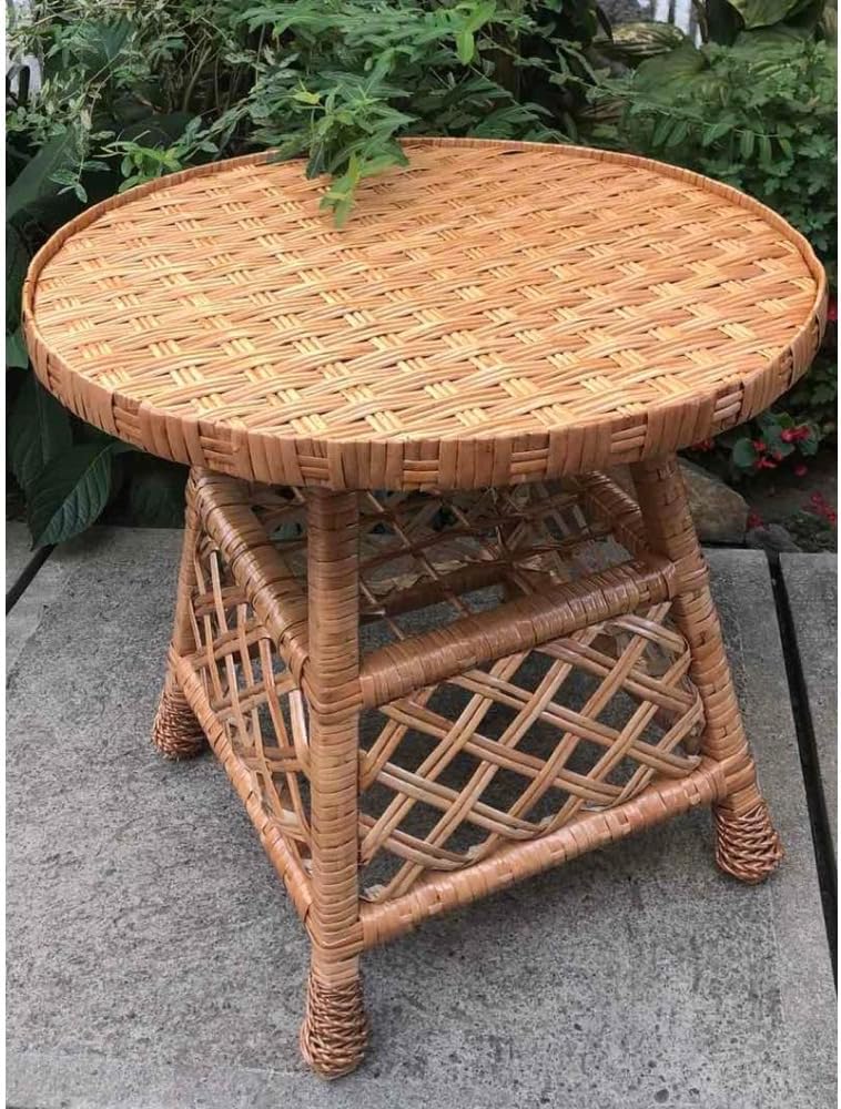 Round Coffee Table, Rattan Coffee Table, Rattan Side Table, Mid Century Coffee Table, Wood Coffee Table, Small Coffee Table, Home Decor, 24
