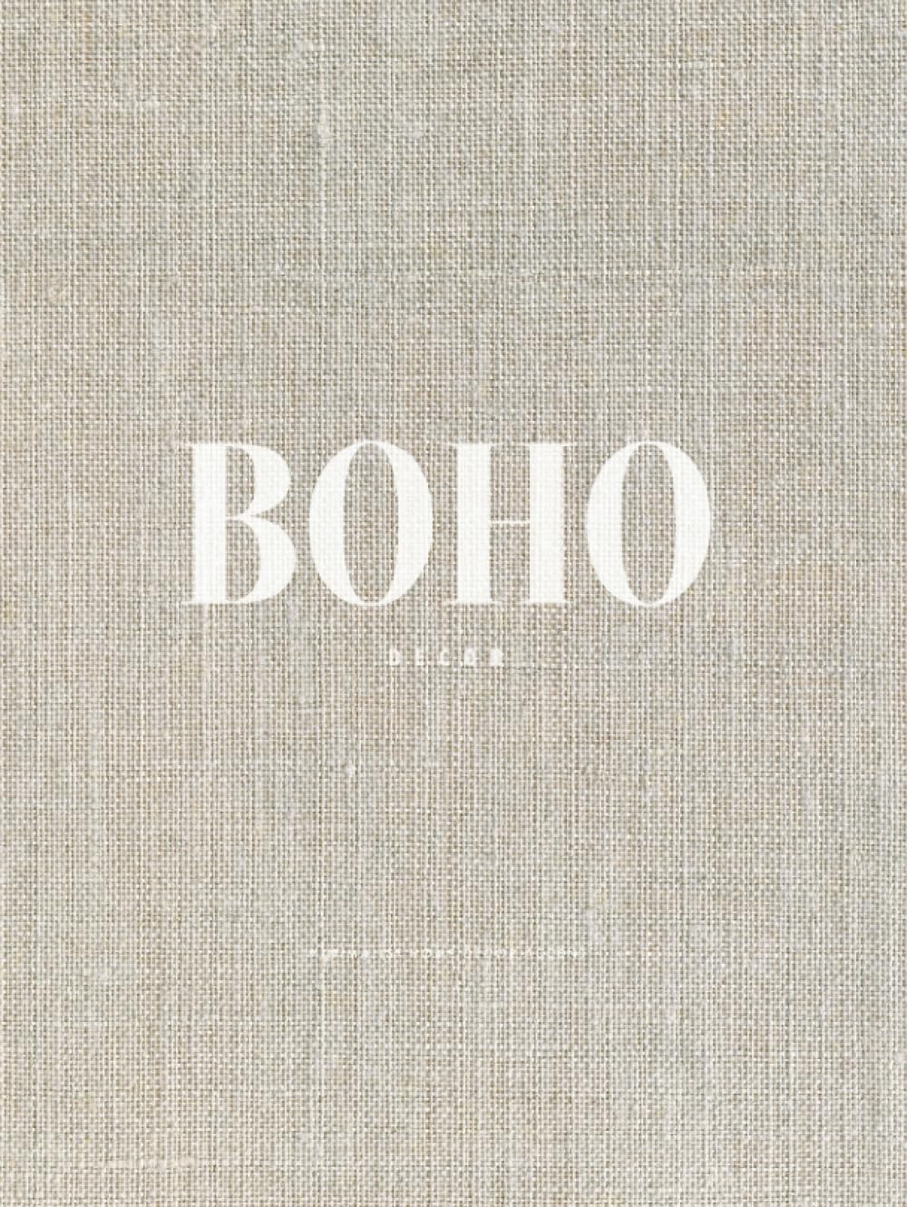 Boho Decor - The Neutral Home Accent for Shelves and Coffee Table Display | Hard Cover Book with Realistic Linen Effect: Ideal for Interior Design ... Grid Journal Pages Inside (Designer Decor)
