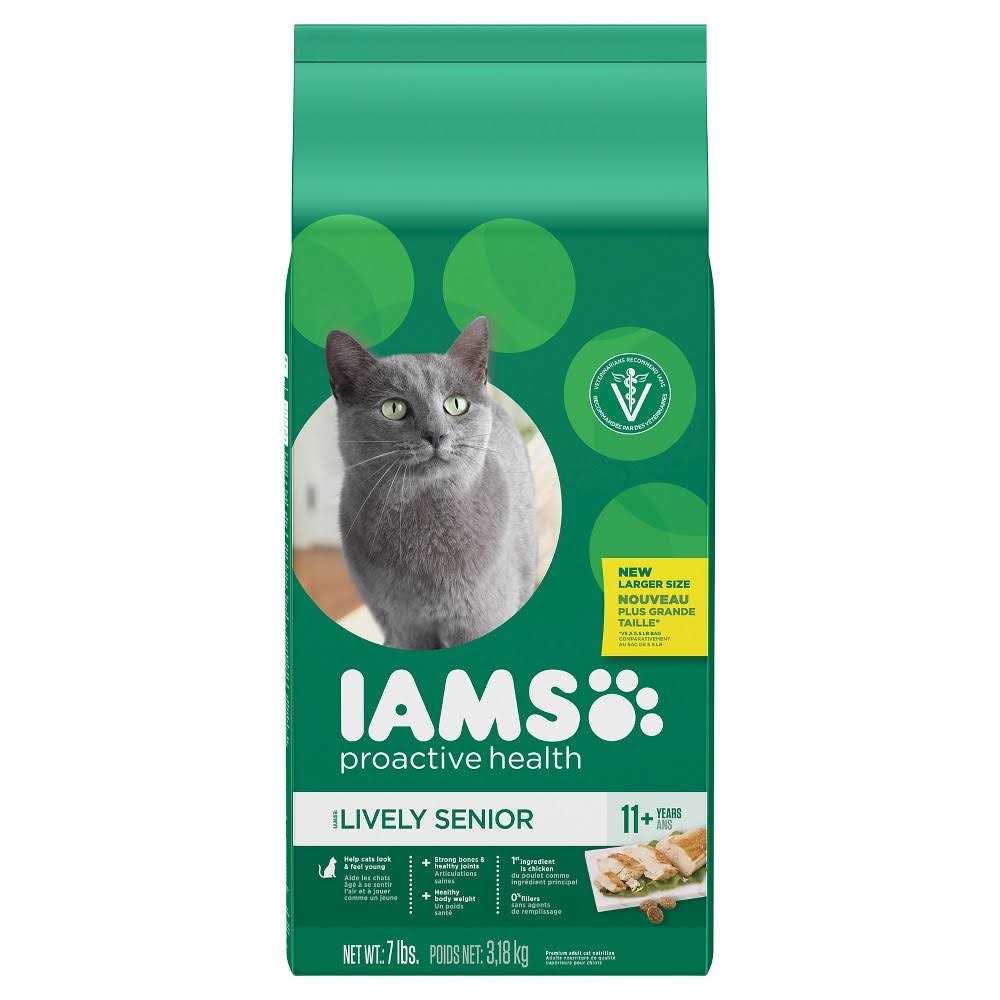 IAMS ProActive Lively Senior Dry Cat Food - Pet Supplies online store