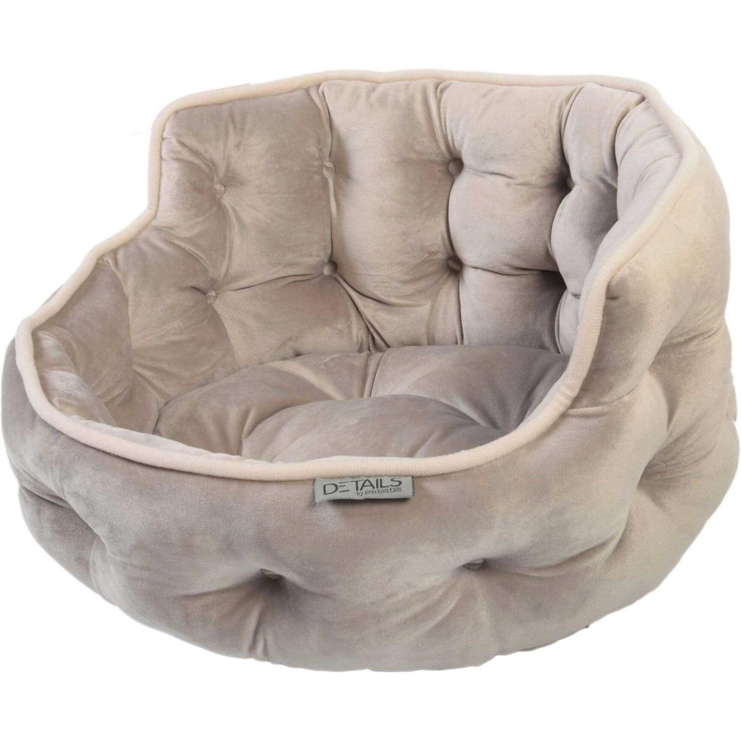Precious Tails Ultra Plush Mini Tufted Velvet Round Cuddler Pet Bed - Pet Supplies online store