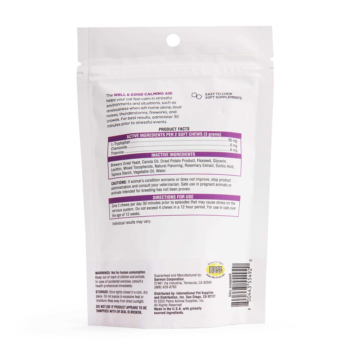 Well & Good Calming Cat Soft Chews - Pet Supplies online store