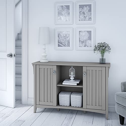 Bush Furniture Somerset Tall Storage Cabinet with Doors and Drawer in Ash Gray