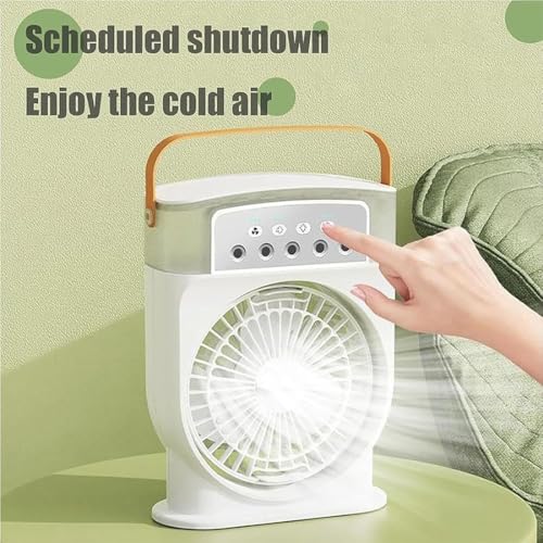 Ice Cube Fan Air Cooler, IceCube Fan, Airfrost Air Cooler Fan, Desk Air Conditioner Fan with 3 Wind Speeds, Portable Misting Fan, Aqua Freeze Cooling Fan, Polarlux Air Cooler(Purple)