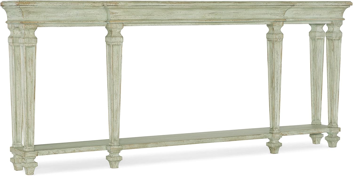 Hooker Furniture Traditions Console Table in Distressed Beige Wood Finish