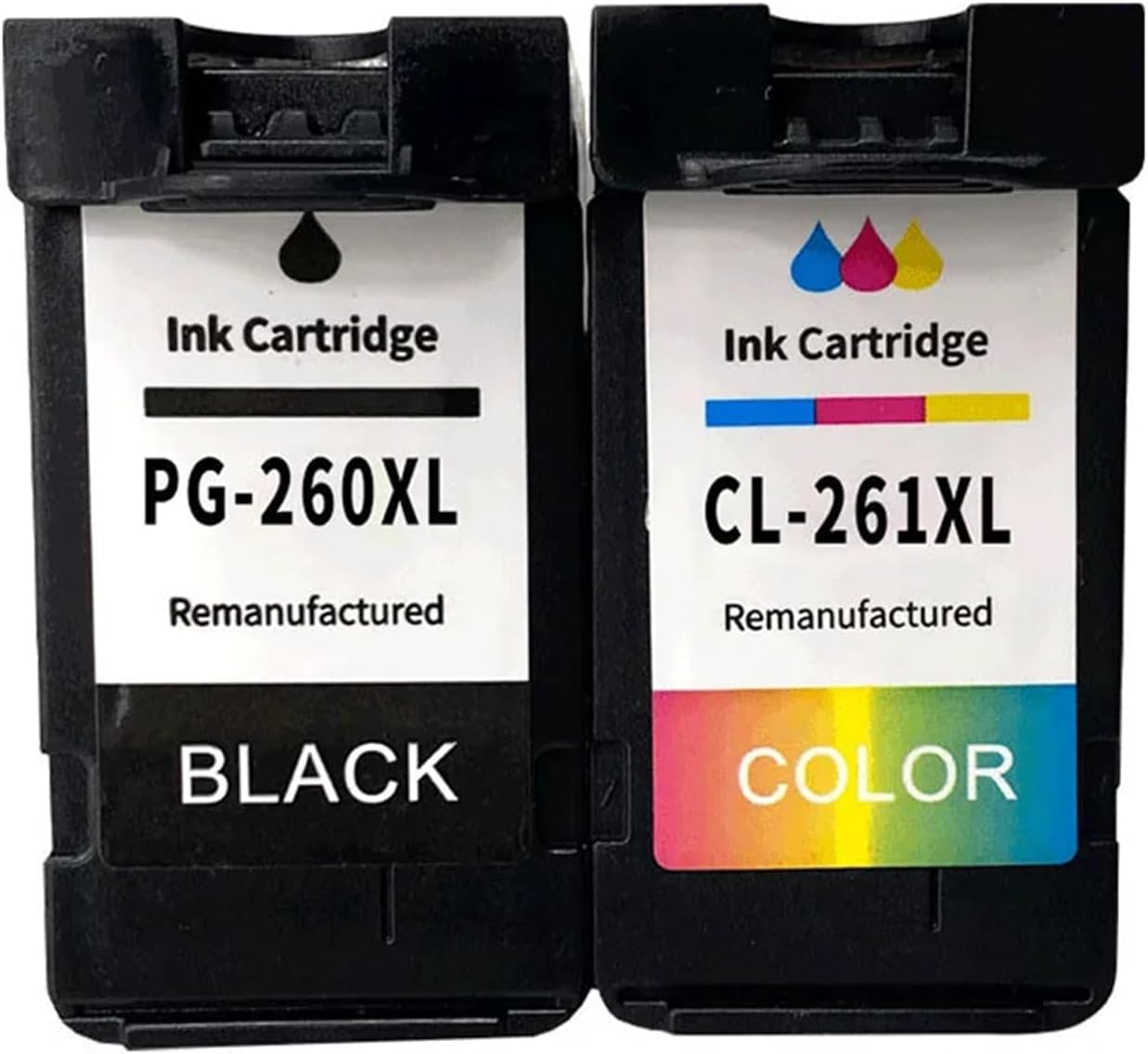 Compatible Ink Cartridges Replacement for 260XL 261XL PG-260 XL CL-261 XL Combo Pack 1 Black 1 Tri Color