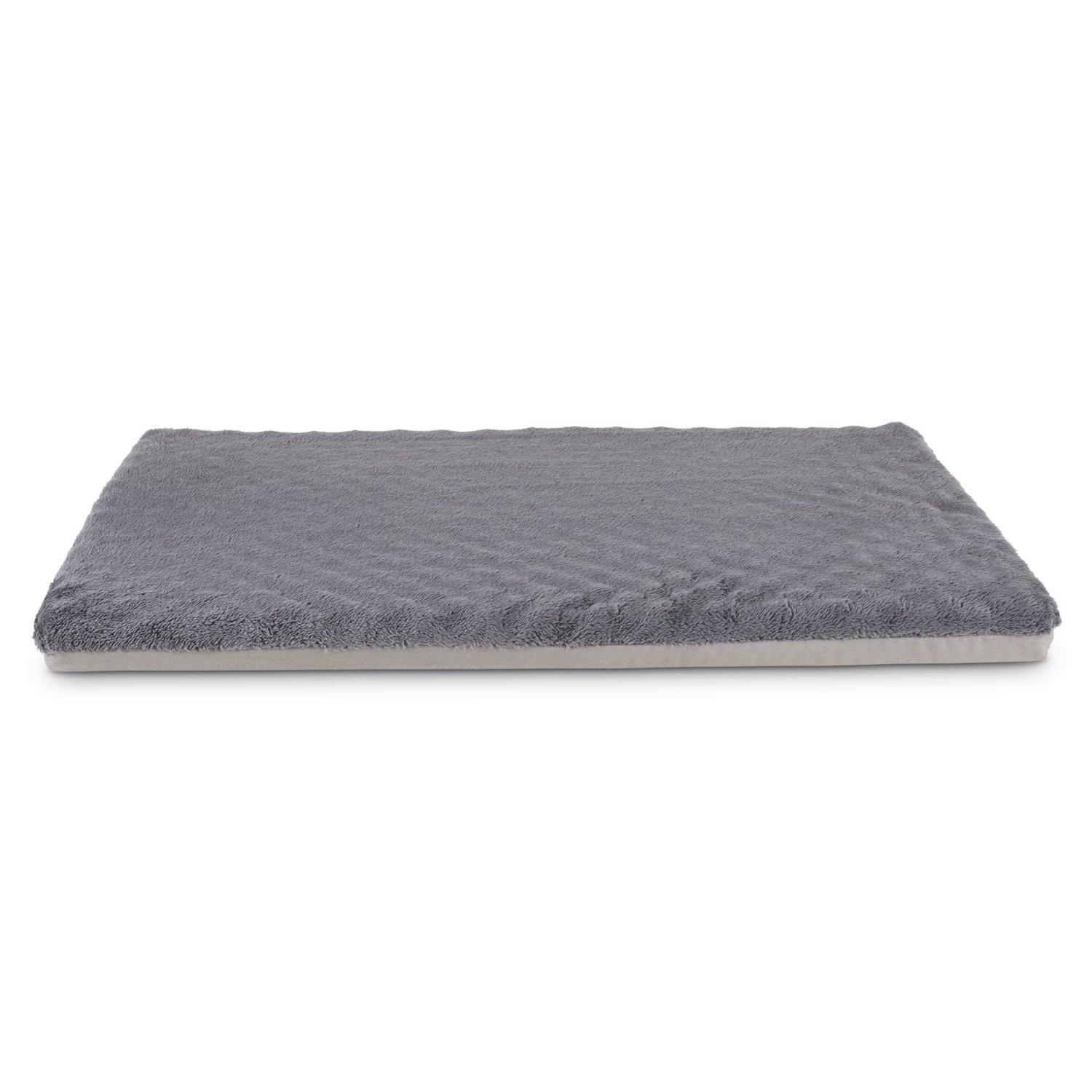 EveryYay Essentials Happy Place Dark Grey Foam Dog Crate Mat and Pet Bed - Pet Supplies online store