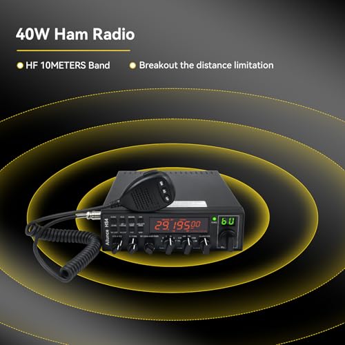 Retevis Ailunce HS4 10 Meter Radio, High Power SSB Ham Radio Base Station, CW/SSB/AM/FM/PA Mode, Noise Reduction, Dual Watch, SWR Protection, Amateur Mobile Radio Transceiver for Emergency Response